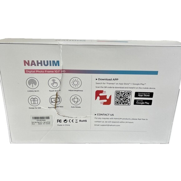 Nahuim 10.1 Inch 16GB WiFi Digital Photo Frame with HD IPS Display Touch Screen - Picture 4 of 4